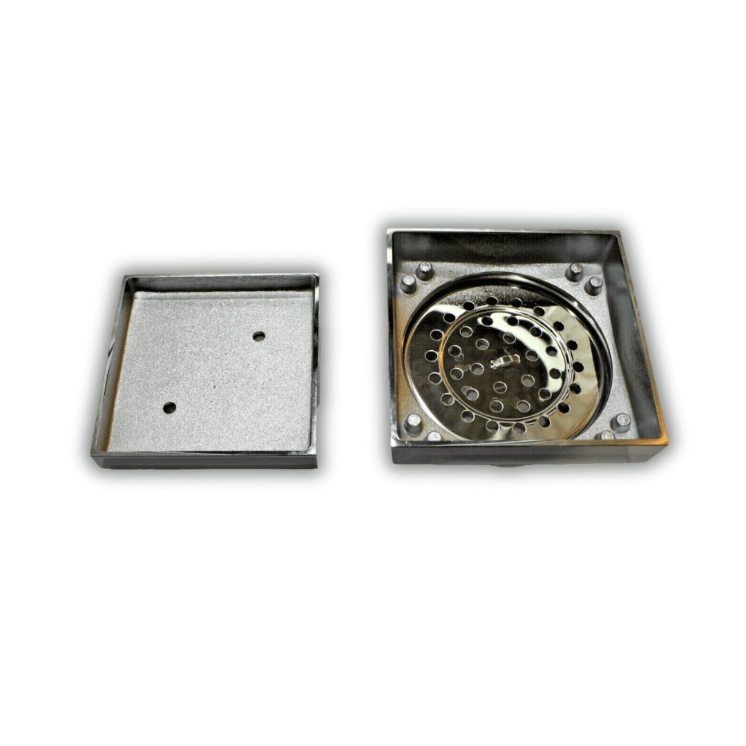 115mm Square Shower Drain Tile Insert – 100mm Waste Outlet