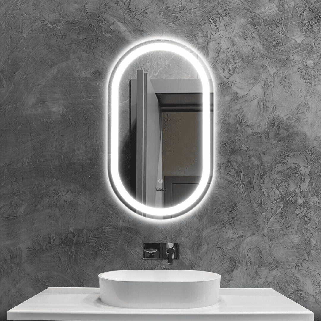 Smart LED Bathroom Mirror – Oval 90cm x 60cm