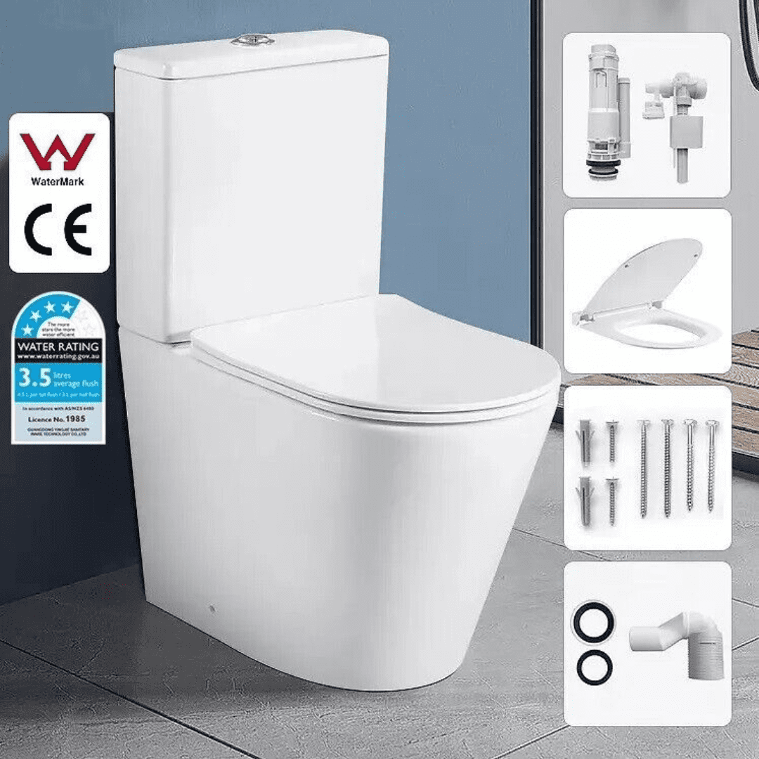 Rimless Back To Wall Toilet Suite